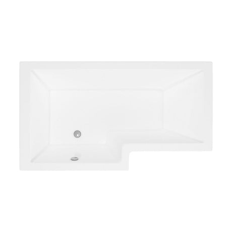 [BBL15PL] Contemporary L Shaped Bath & Side Panel Left Hand, 1500 x 850 x 390mm - Cutout