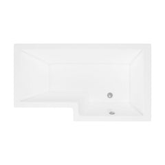 [BBL15PR] Contemporary L Shaped Bath & Side Panel Right Hand, 1500 x 850 x 390mm - Cutout