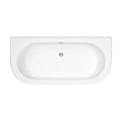 [BBLI003] 1700 x 750 Curved Back To Wall Bath & Panel - Cutout