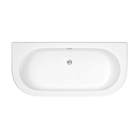 [BBLI003] 1700 x 750 Curved Back To Wall Bath & Panel - Cutout