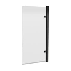 [BBNSSQ7BP] Contemporary 8mm Toughened Safety Glass Reversible Hinged Straight Shower Bath Screen - Choice of Colour - Cutout