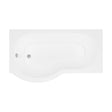 [BBP15PL] Modern Bathroom P Shaped Bath & Panel, 1500 x 850 x 415mm, Left Hand - Cutout