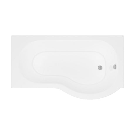 [BBP16PR] Modern Bathroom P Shaped Bath & Panel, 1600 x 850 x 410mm, Right Hand - Cutout
