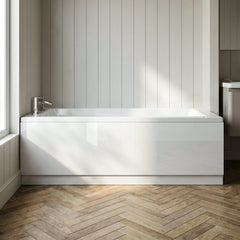 [BBPA101] Gloss White MDF Bath Front Panel with Plinth - Choice of Size - Silo