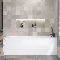 [BBPA103] Gloss White MDF Bath Front Panel with Plinth - Choice of Size - Lifestyle 1