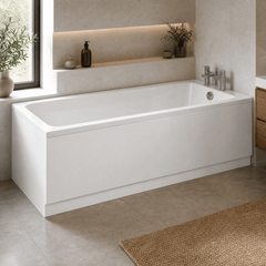 [BBPA105] Gloss White MDF Bath Front Panel with Plinth - Choice of Size - Lifestyle 3