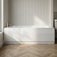 [BBPA105] Gloss White MDF Bath Front Panel with Plinth - Choice of Size - Silo