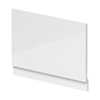 [BBPA113W] 800mm Waterproof Straight Shower Bath End Panel - Gloss White - Cutout