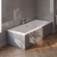 [BBPA1312] 750mm Bath MDF End Panel & Plinth - Gloss Cloud Grey - Silo