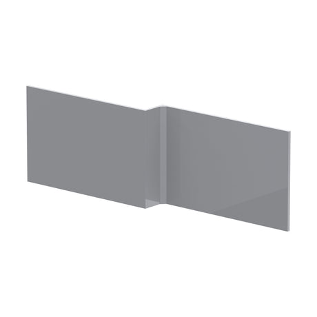 [BBPA1335] 1700mm Square MDF Reversible Shower Bath Front Panel - Gloss Cloud Grey - Cutout