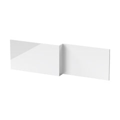 [BBPA135W] 1700mm Waterproof Square Shower Bath Front Panel - Gloss White - Cutout