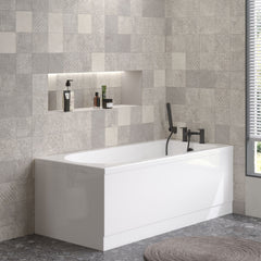 [BBPA138] 1500mm White Acrylic Front Bath Panel for Modern Bathroom Suites - Lifestyle 2