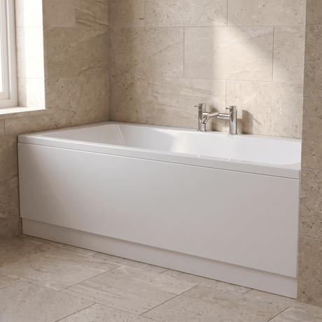 [BBPA138] Contemporary Straight Bath Acrylic Front Panel - Choice of Size - Silo