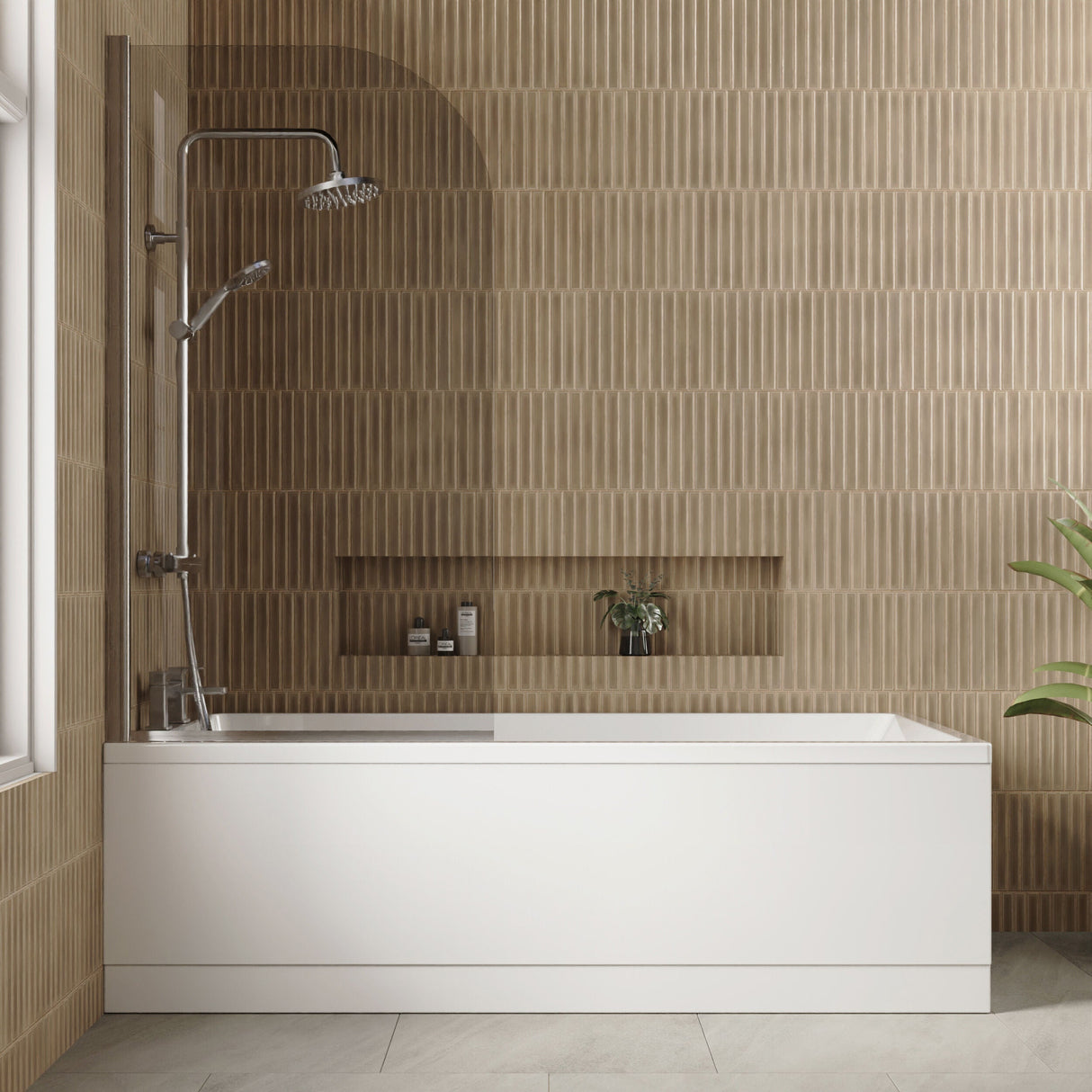 [BBPA141] Contemporary Straight Bath Acrylic Front Panel - Choice of Size