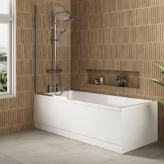 [BBPA141] 1800mm White Acrylic Front Bath Panel for Straight Bath Installations - Lifestyle 3