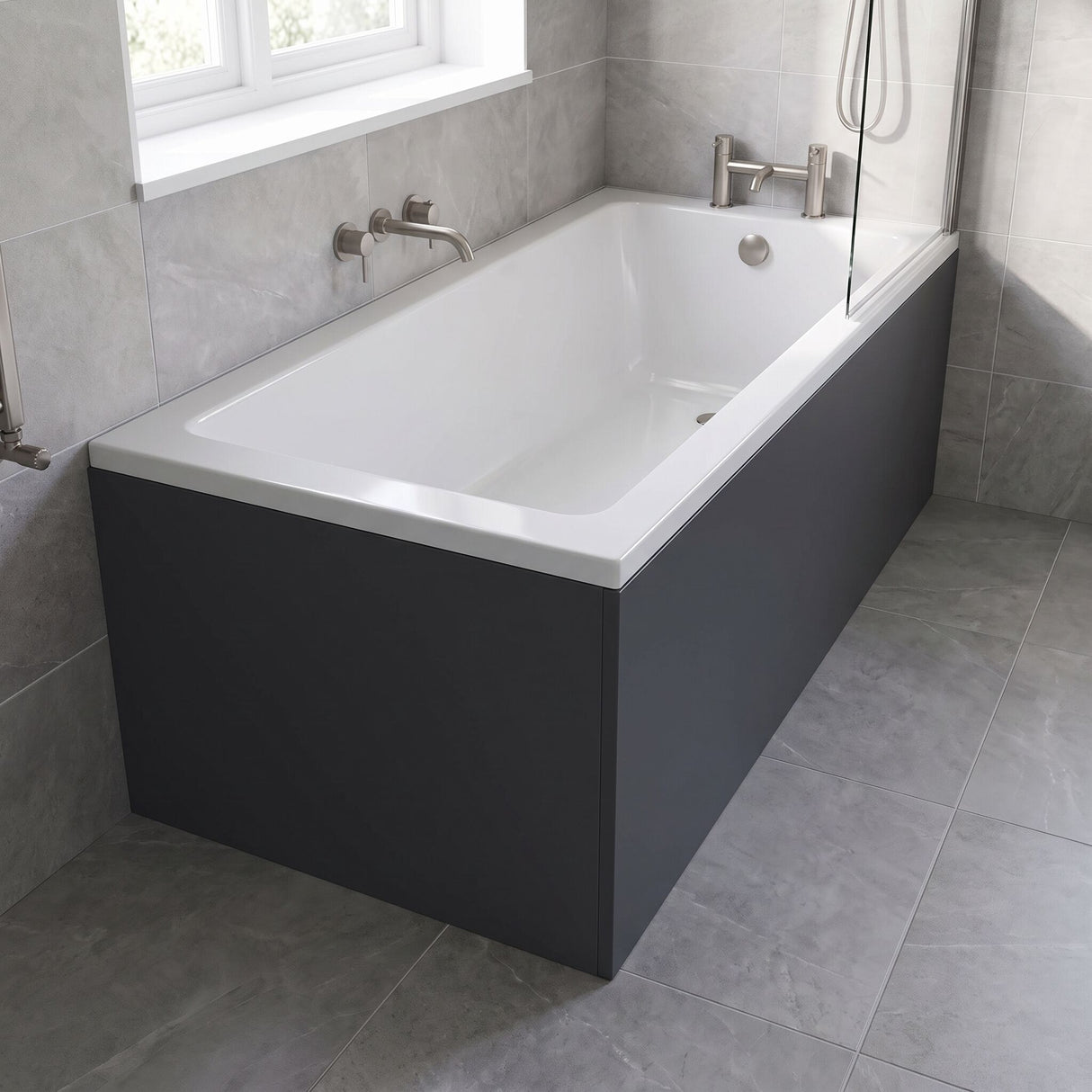 [BBPA1431] Contemporary 700mm Square Bath End Panel - Choice of Colour - Lifestyle 2