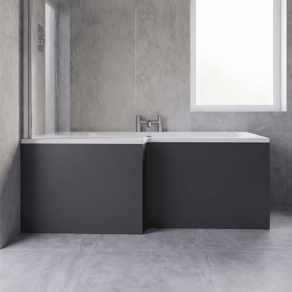 [BBPA1435] Chartley 1700mm Square Bath Front Panel - Choice of Colour - Lifestyle 2