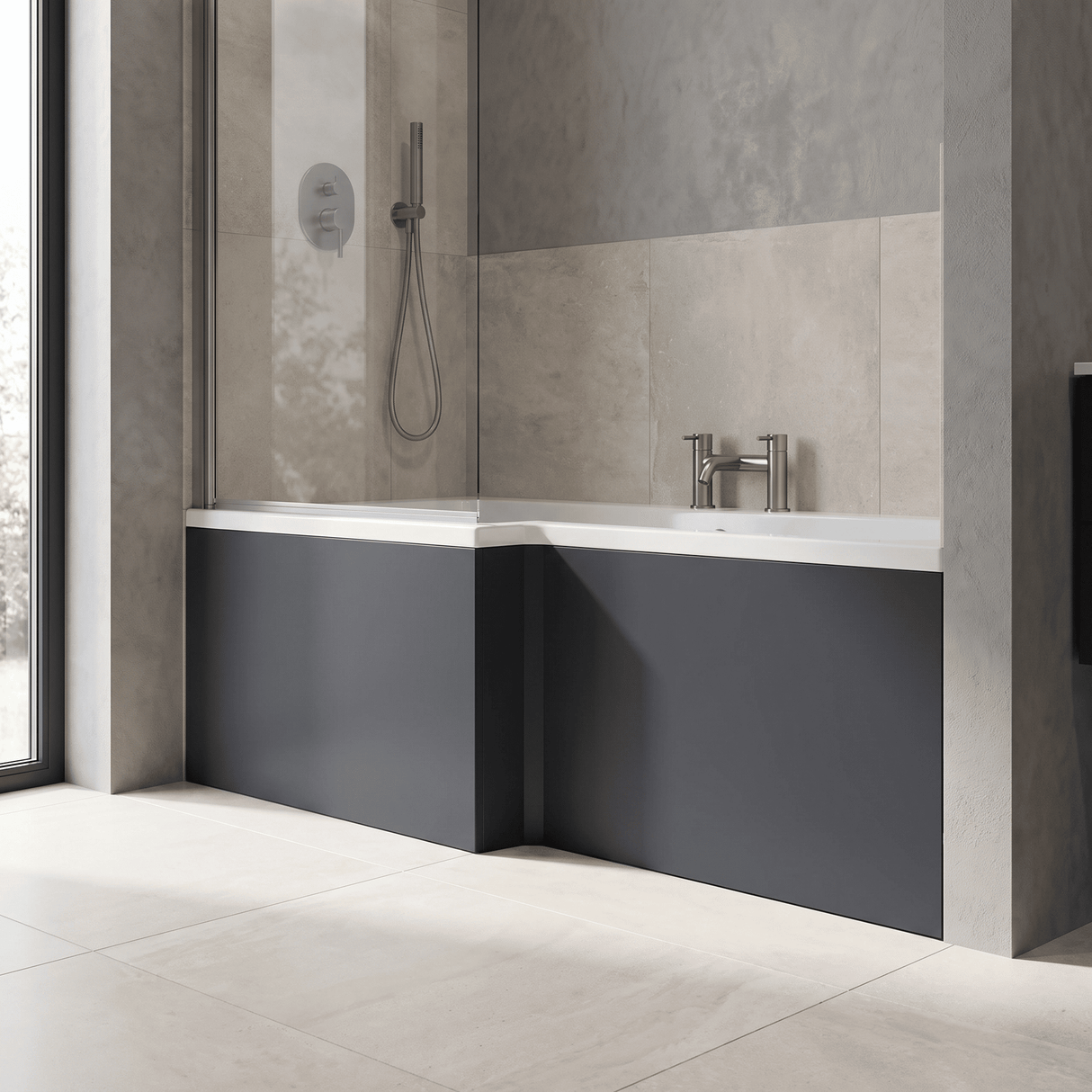 [BBPA1435] Chartley 1700mm Square Bath Front Panel - Choice of Colour - Lifestyle 3
