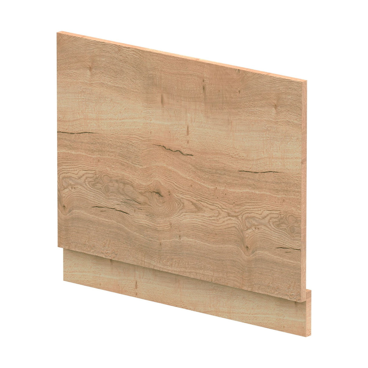 [BBPA1811] 700mm Edge/Power Straight End Bath Panel & Plinth - Textured Woodgrain Autumn Oak - Cutout