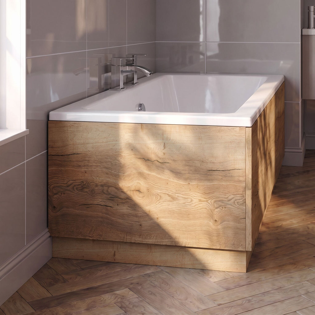 [BBPA1811] Straight Bath End Panel with Plinth - Choice of Size and Colour - Silo