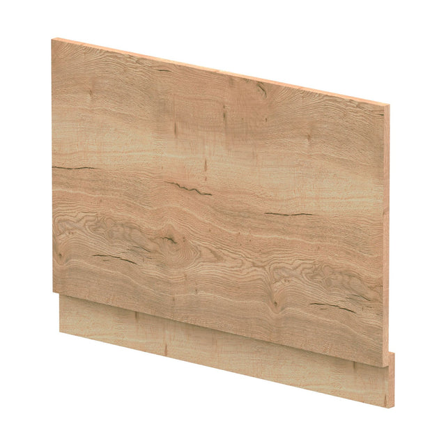 [BBPA1813] 800mm Edge/Power Straight End Bath Panel & Plinth - Textured Woodgrain Autumn Oak - Cutout