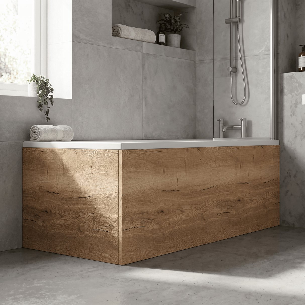 [BBPA1831] Contemporary 700mm Square Bath End Panel - Choice of Colour - Lifestyle 3
