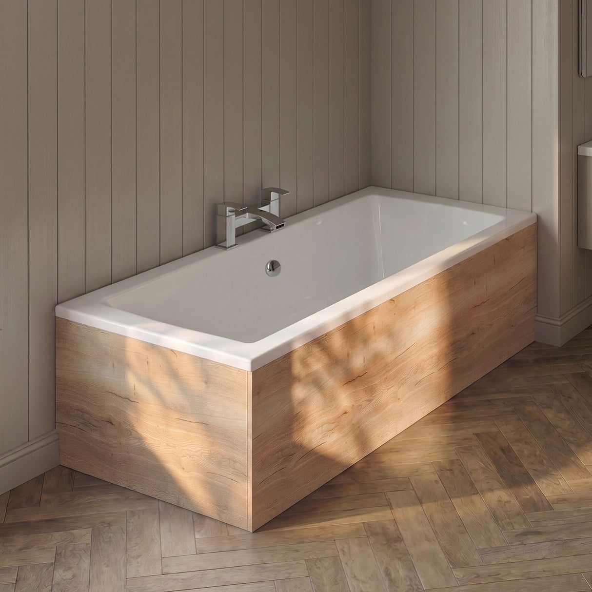 [BBPA1831] Contemporary 700mm Square Bath End Panel - Choice of Colour - Silo