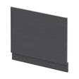 [BBPA2212] 750mm Edge/Power Straight End Bath Panel & Plinth - Textured Woodgrain Graphite Grey - Cutout