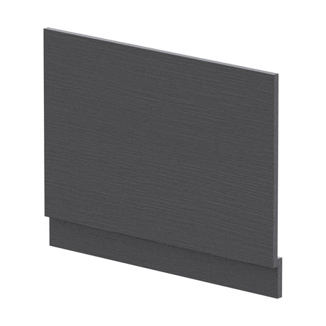 [BBPA2212] 750mm Edge/Power Straight End Bath Panel & Plinth - Textured Woodgrain Graphite Grey - Cutout