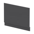 [BBPA2213] 800mm Edge/Power Straight End Bath Panel & Plinth - Textured Woodgrain Graphite Grey - Cutout