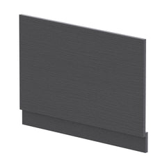 [BBPA2213] 800mm Edge/Power Straight End Bath Panel & Plinth - Textured Woodgrain Graphite Grey - Cutout