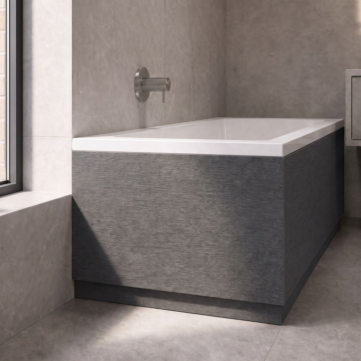 [BBPA2213] Straight Bath End Panel with Plinth - Choice of Size and Colour - Silo
