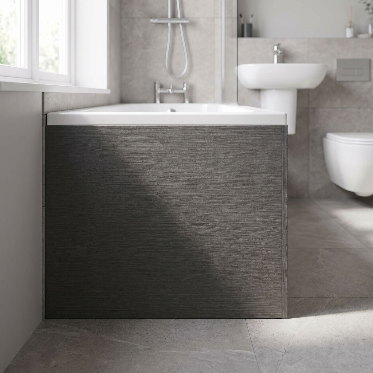 [BBPA2231] Contemporary 700mm Square Bath End Panel - Choice of Colour - Lifestyle 1