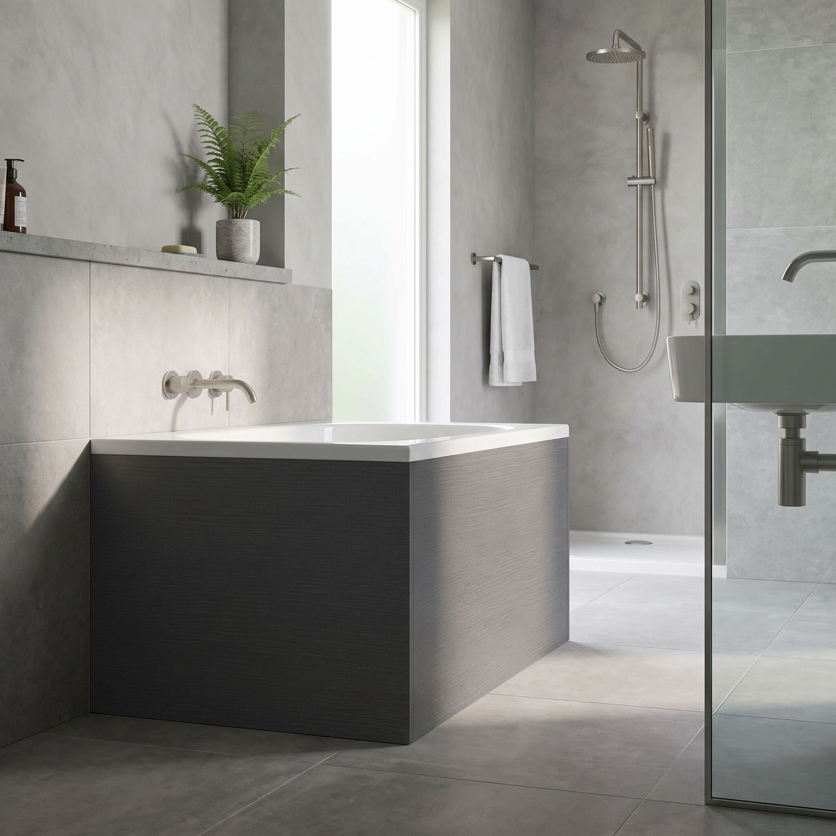 [BBPA2231] Contemporary 700mm Square Bath End Panel - Choice of Colour - Lifestyle 3