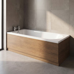 [BBPA2705] 1700mm Straight Bath Front Panel and Plinth - Antique Oak - Lifestyle 1