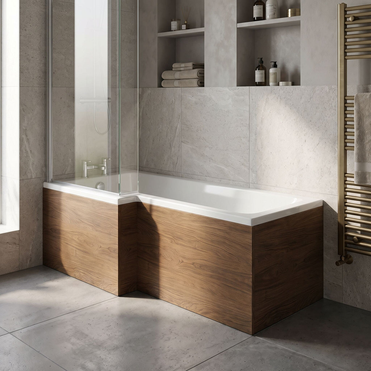 [BBPA2735] Chartley 1700mm Square Bath Front Panel - Choice of Colour - Lifestyle 1