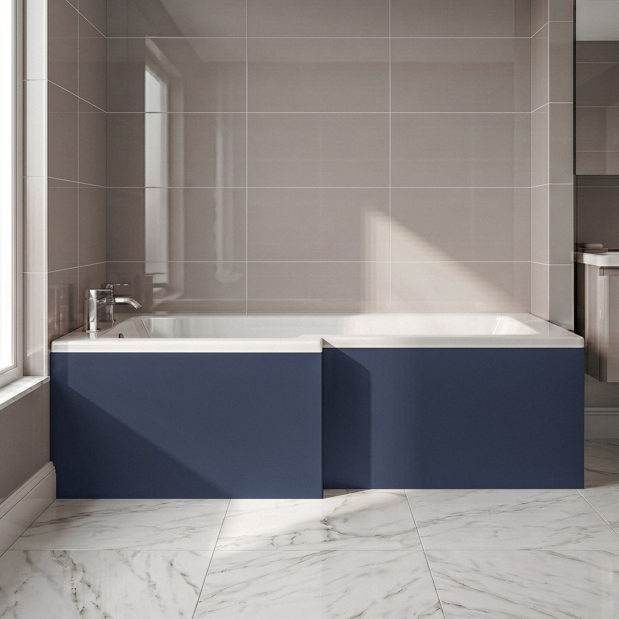 [BBPA2935] Chartley 1700mm Square Bath Front Panel - Choice of Colour - Silo