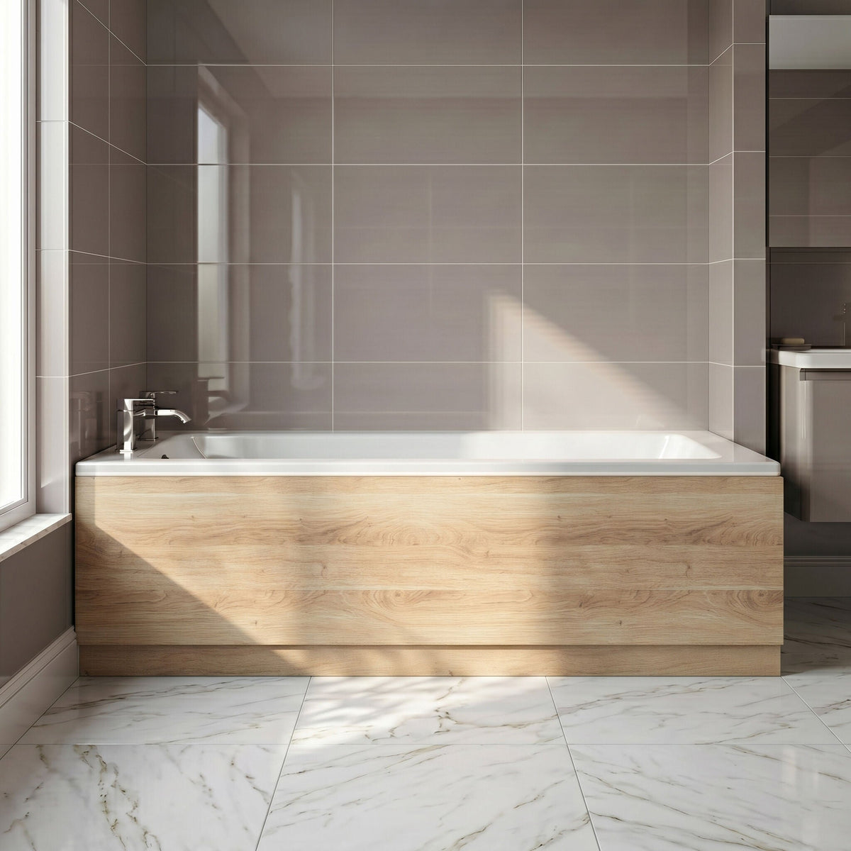 [BBPA3005] Straight Bath Front Panel Available - Choice of Size and Colour - Studio Shot