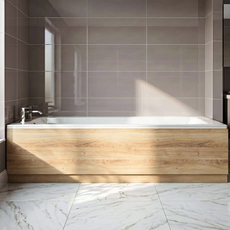 [BBPA3007] 1800mm Straight Bath Front Panel and Plinth - Bleached Oak - Silo