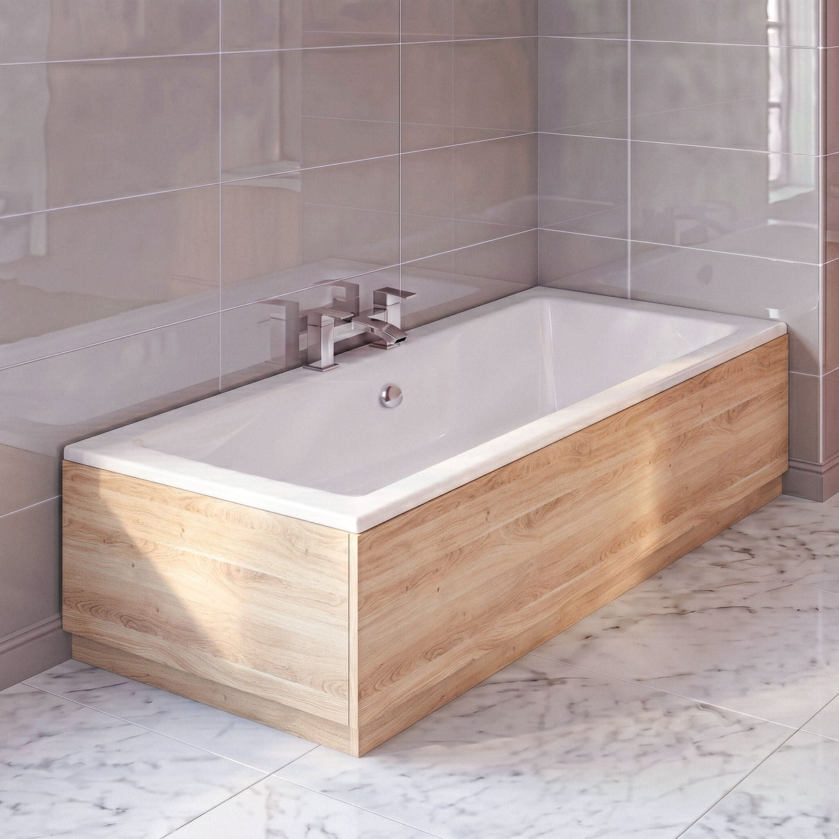 [BBPA3013] Straight Bath End Panel with Plinth - Choice of Size and Colour - Silo