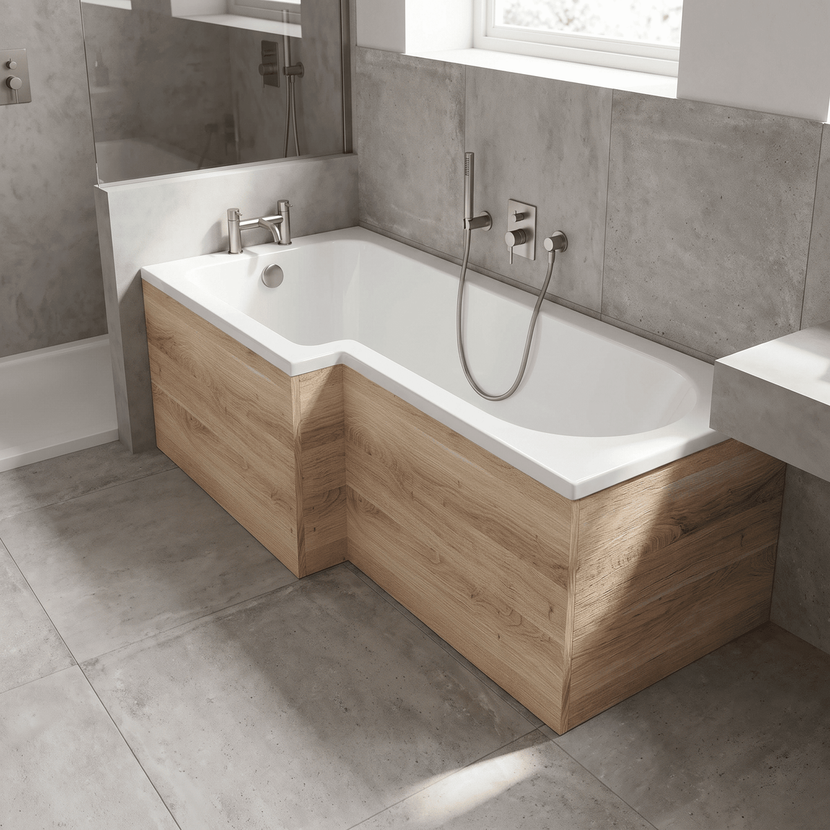 [BBPA3035] Chartley 1700mm Square Bath Front Panel - Choice of Colour - Lifestyle 2