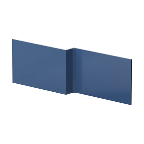 [BBPA373] 1700mm L Shape Square Reversible Bath Front Panel - Satin Blue - Cutout