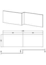 1700mm Square Bath Front Panel - Multiple Colours