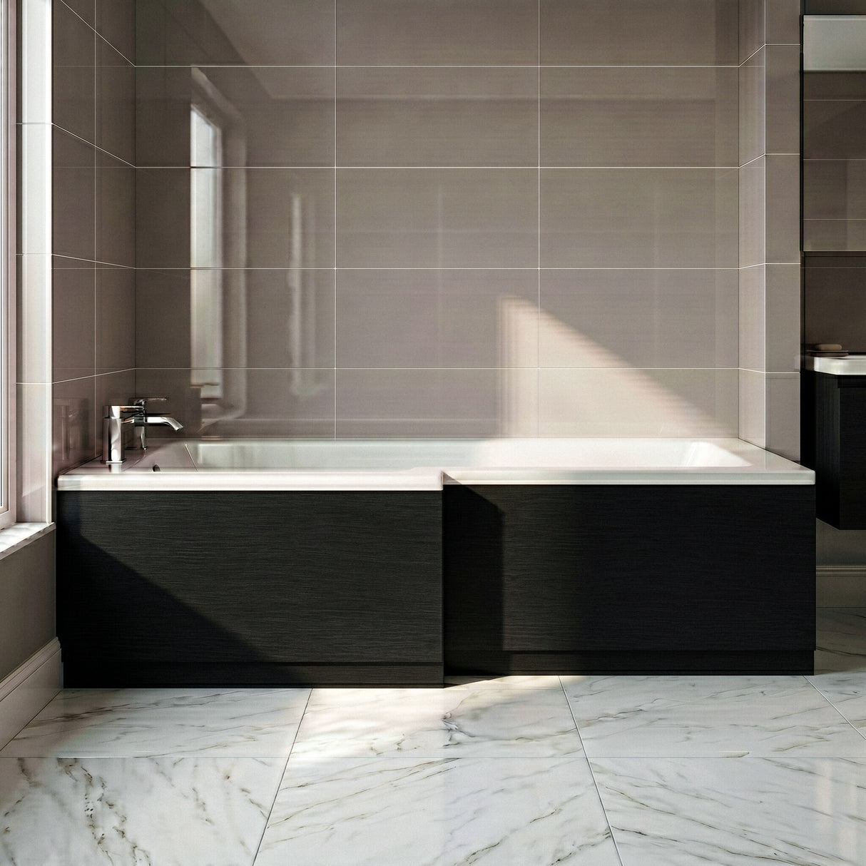 [BBPA635] Chartley 1700mm Square Bath Front Panel - Choice of Colour - Silo