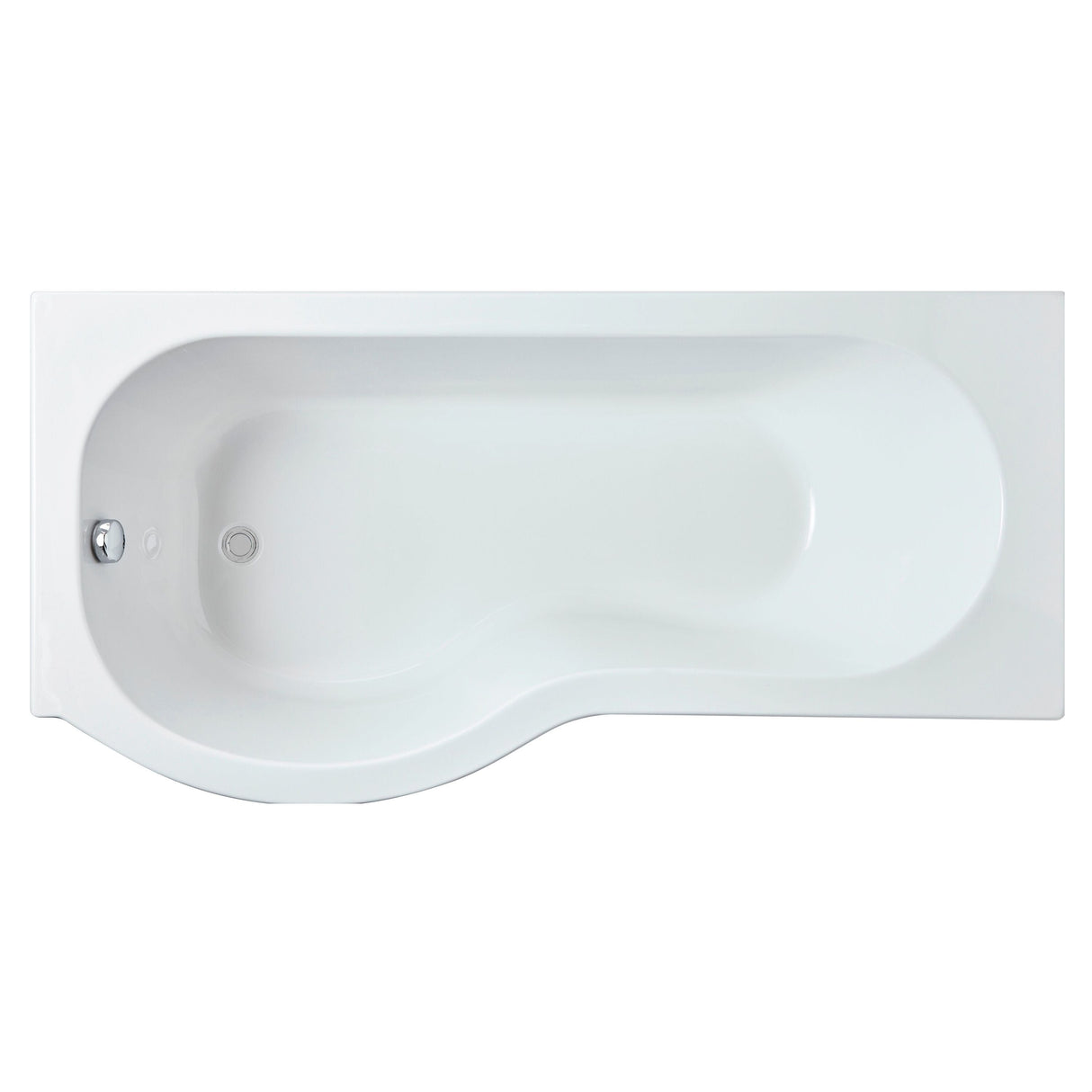 [BBPB105] 1600mm P shaped showerbath LH - Cutout