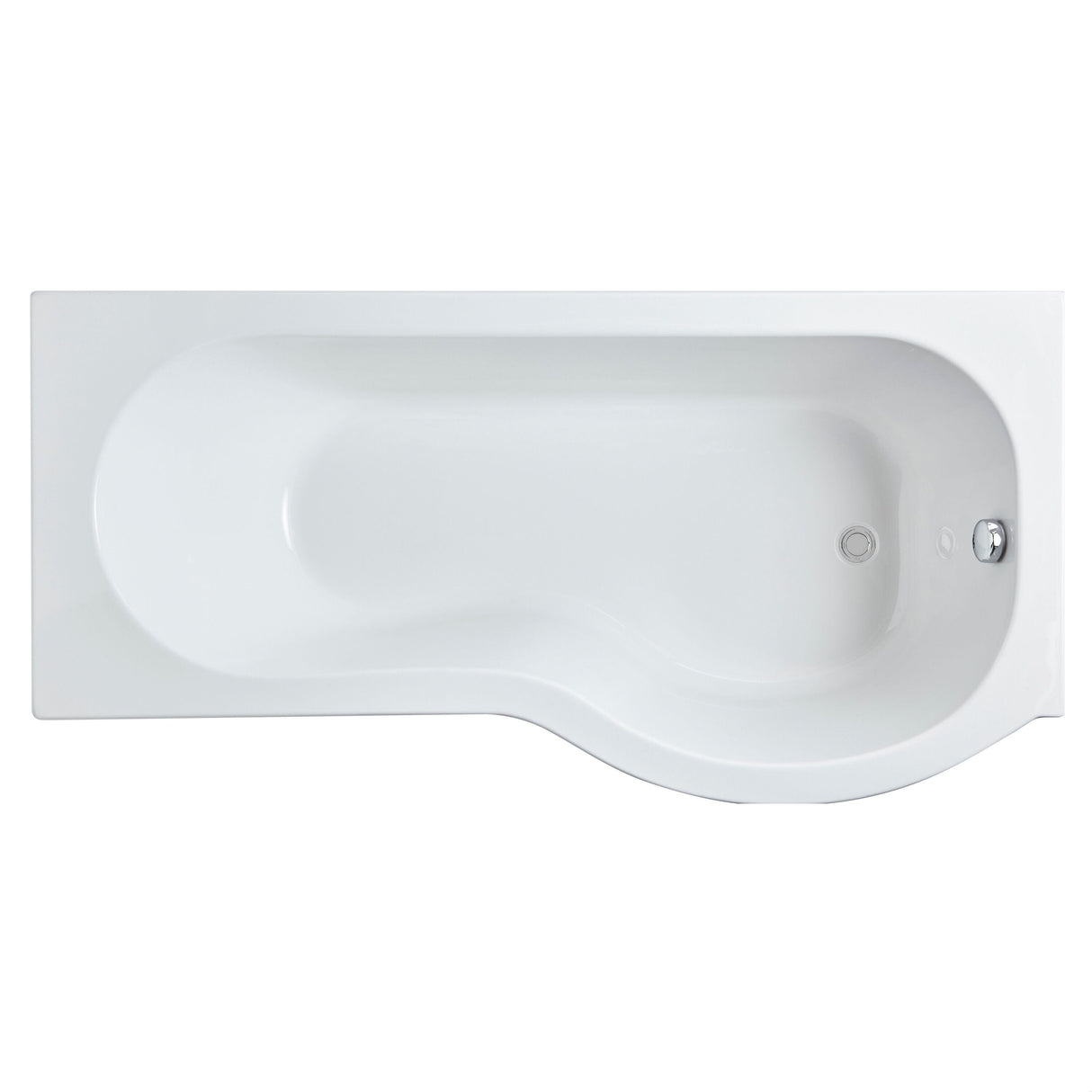 [BBPB106] 1600mm P shaped showerbath RH - Cutout
