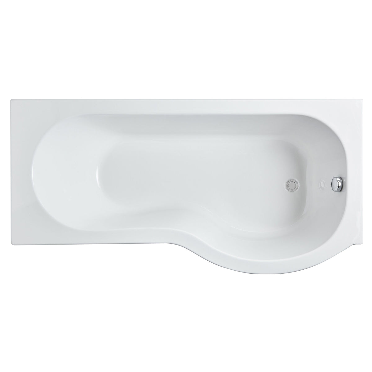 [BBPB1785R] Balterley Modern P Shape Left Hand Shower Bath Tub with Leg Set - Cutout