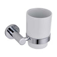 [BBRAFB32] Modern Wall Mounted Tumbler Holder with Ceramic Cup - Chrome, 108 x 98 x 95mm - Cutout