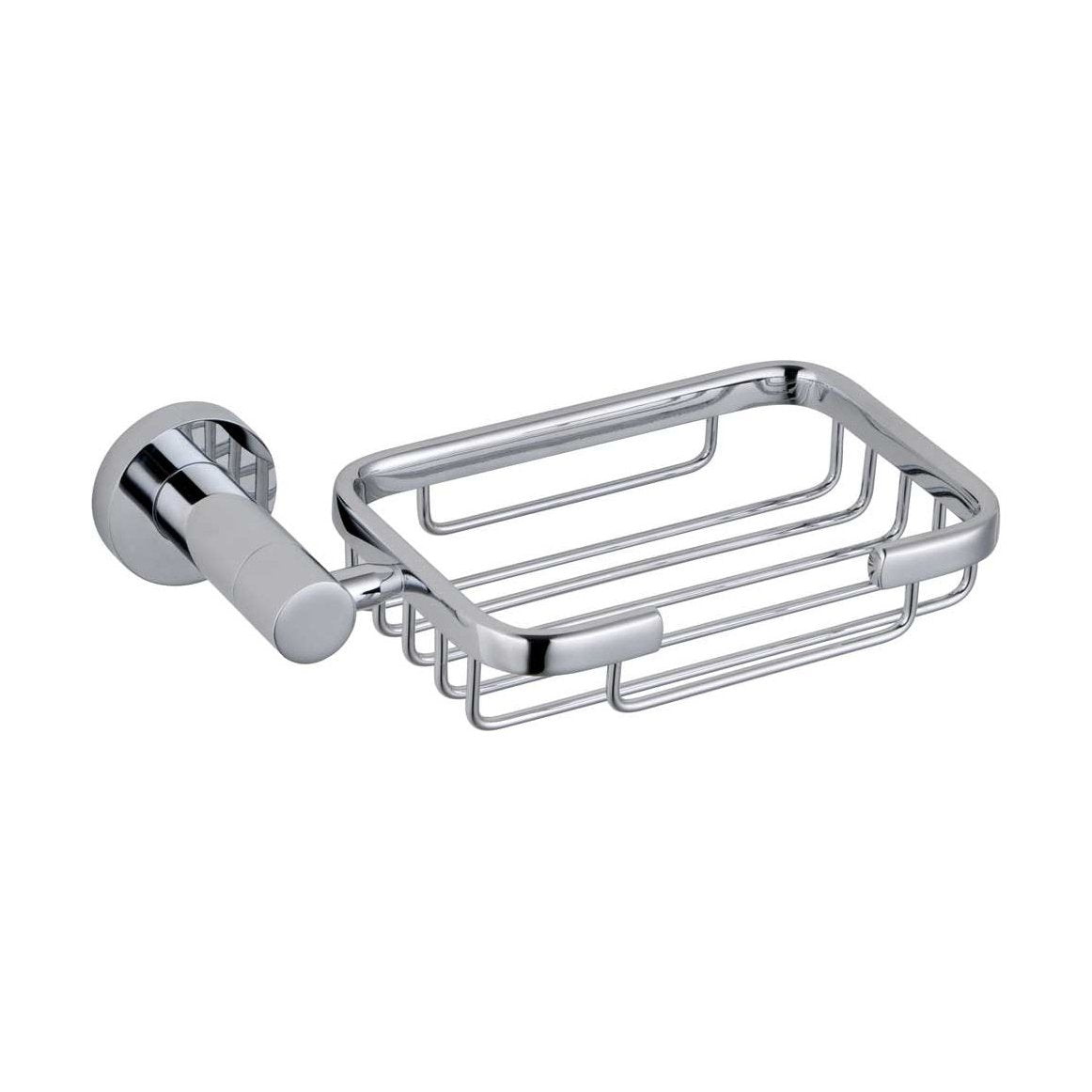 [BBRAFB35] Modern Wall Mounted Soap Holder - Chrome, 184 x 110 x 42mm - Cutout