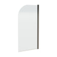 [BBSC17] Contemporary 6mm Toughened Safety Glass Round Bath Screen - 1430 x 790mm - Cutout